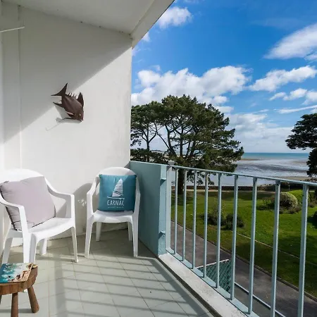 - 3 Pieces 78m² - Vue Mer, Acces Direct Plage, Balcon, Parking, Accepte Animaux - Fr-1-477-88 アパート カルナック